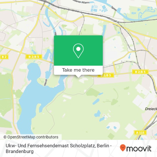 Карта Ukw- Und Fernsehsendemast Scholzplatz