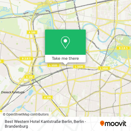 Best Western Hotel Kantstraße Berlin map