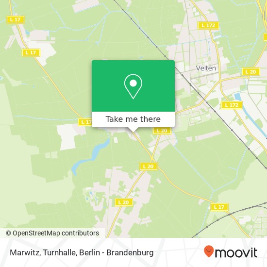 Карта Marwitz, Turnhalle
