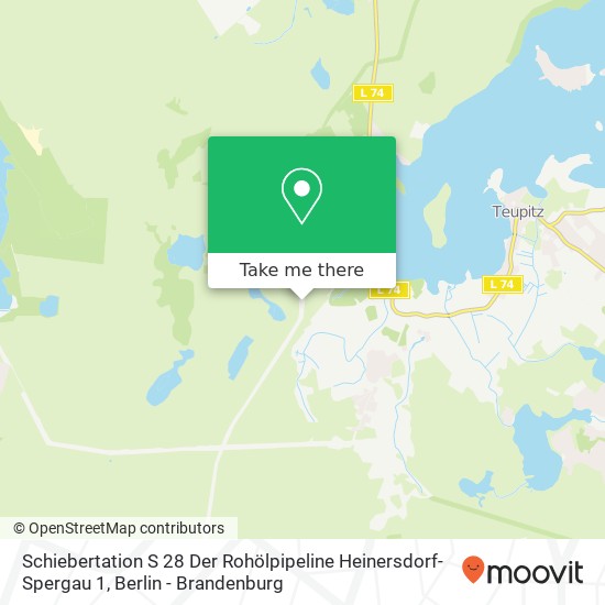 Schiebertation S 28 Der Rohölpipeline Heinersdorf-Spergau 1 map