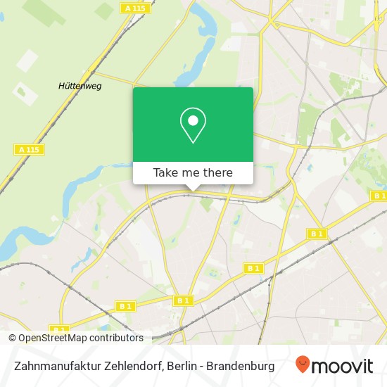 Zahnmanufaktur Zehlendorf map