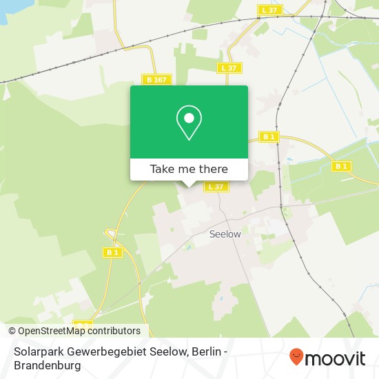 Solarpark Gewerbegebiet Seelow map