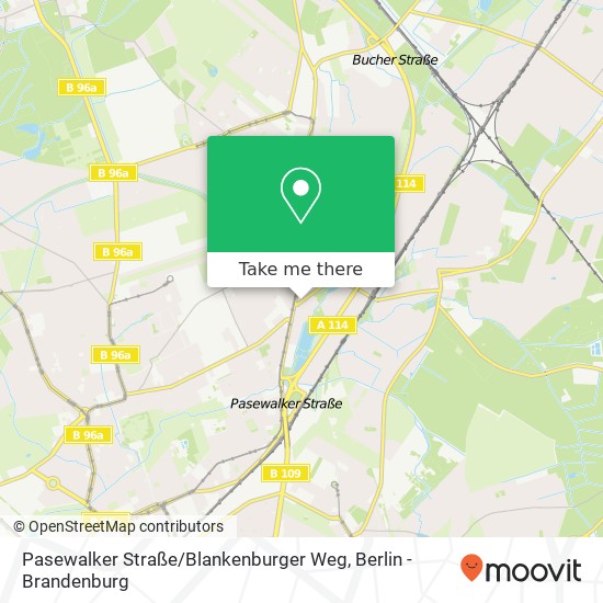 Карта Pasewalker Straße / Blankenburger Weg