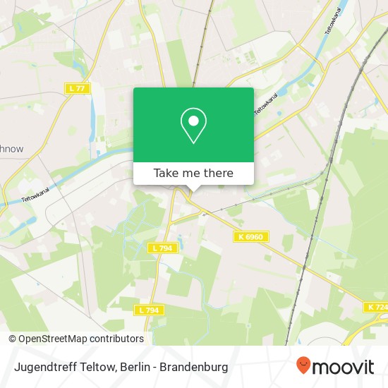 Карта Jugendtreff Teltow