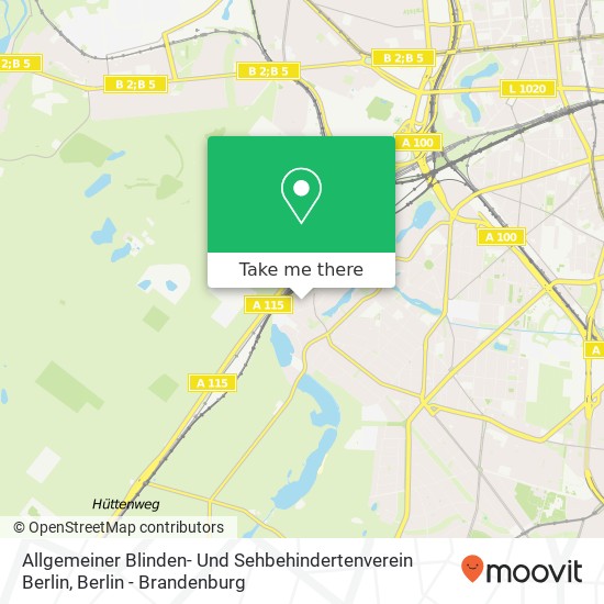 Карта Allgemeiner Blinden- Und Sehbehindertenverein Berlin