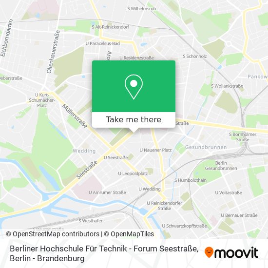 Карта Berliner Hochschule Für Technik - Forum Seestraße
