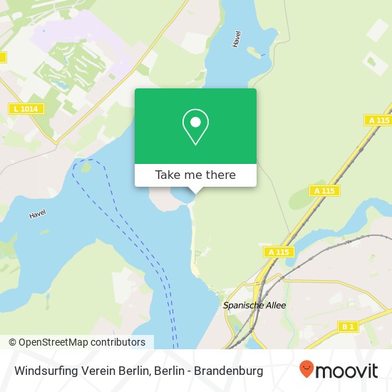 Windsurfing Verein Berlin map