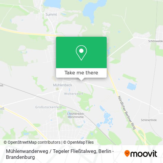 Карта Mühlenwanderweg / Tegeler Fließtalweg