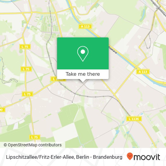 Lipschitzallee / Fritz-Erler-Allee map