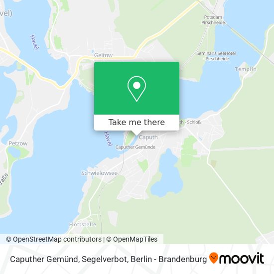 Caputher Gemünd, Segelverbot map