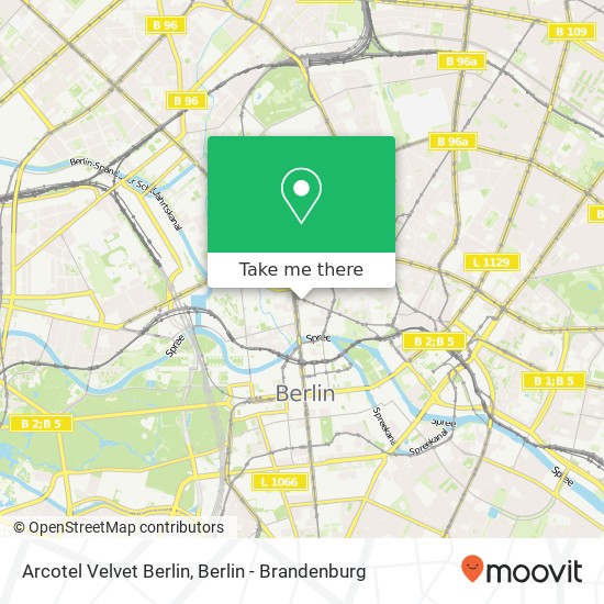 Arcotel Velvet Berlin map