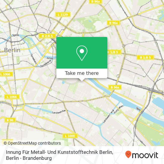 Карта Innung Für Metall- Und Kunststofftechnik Berlin