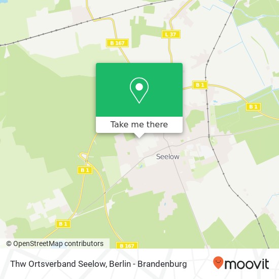 Thw Ortsverband Seelow map