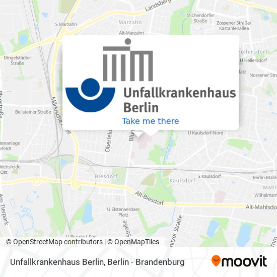 Unfallkrankenhaus Berlin map
