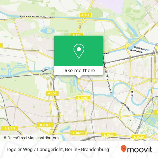 Карта Tegeler Weg / Landgericht
