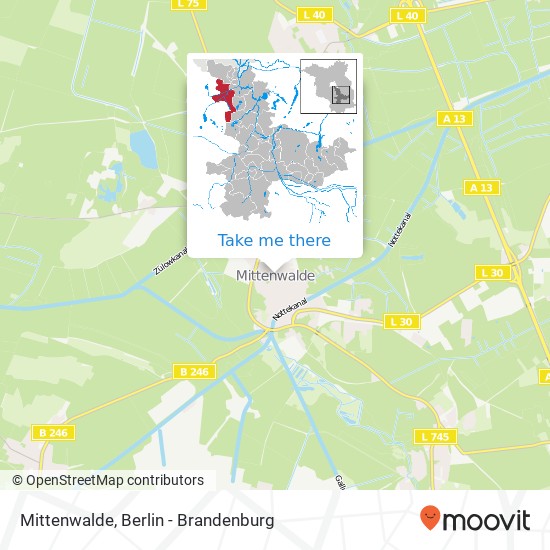 Карта Mittenwalde