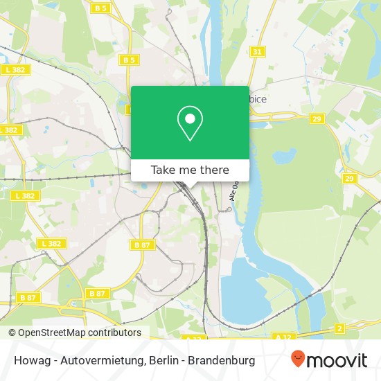 Howag - Autovermietung map