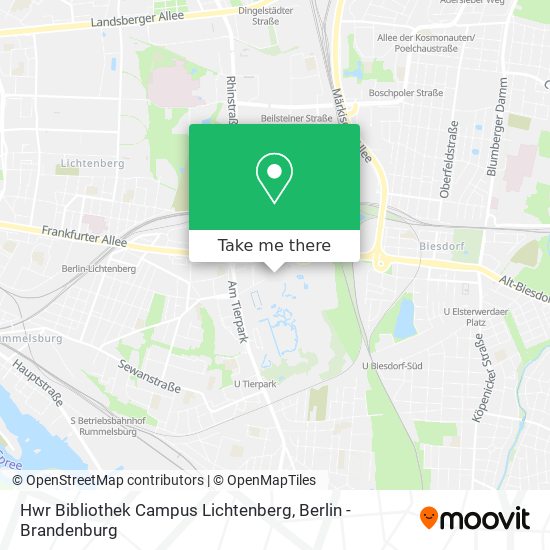 Hwr Bibliothek Campus Lichtenberg map