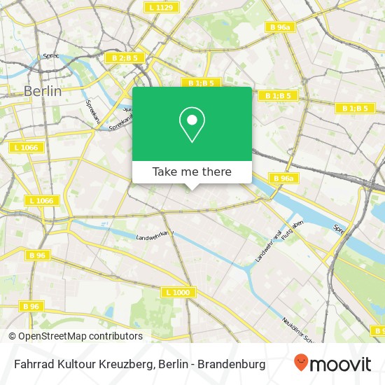 Fahrrad Kultour Kreuzberg map