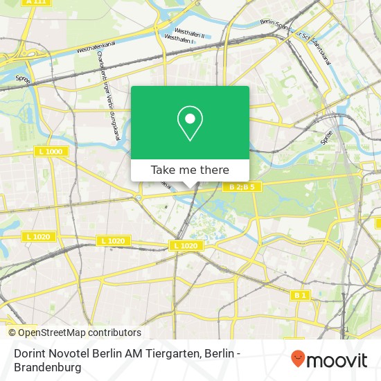 Карта Dorint Novotel Berlin AM Tiergarten
