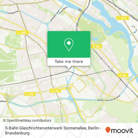 S-Bahn Gleichrichterunterwerk Sonnenallee map