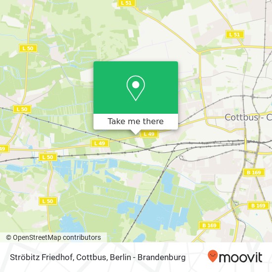 Ströbitz Friedhof, Cottbus map