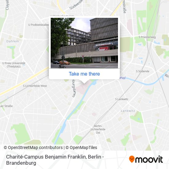 Charité-Campus Benjamin Franklin map