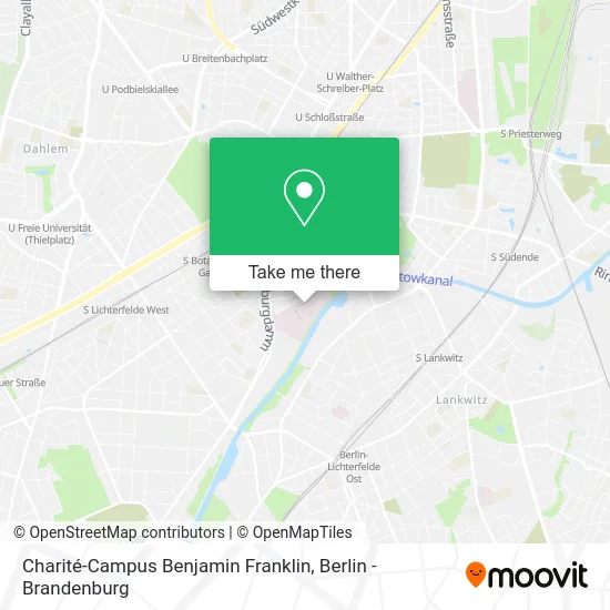 Карта Charité-Campus Benjamin Franklin