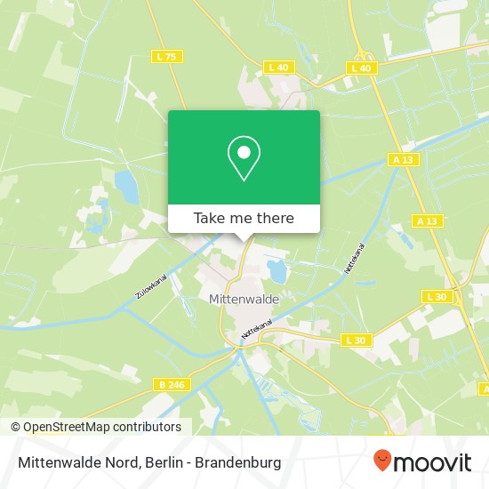 Карта Mittenwalde Nord