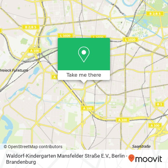 Карта Waldorf-Kindergarten Mansfelder Straße E.V.