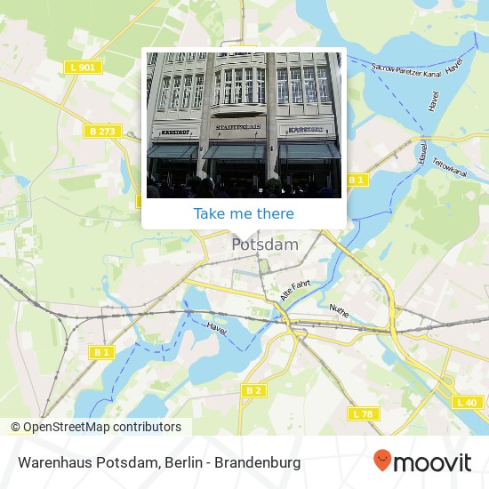 Карта Warenhaus Potsdam