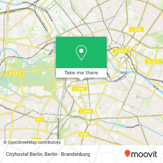 Cityhostel Berlin map