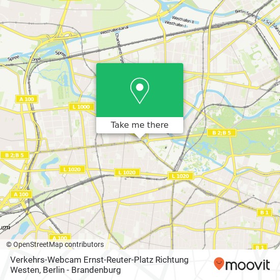 Verkehrs-Webcam Ernst-Reuter-Platz Richtung Westen map
