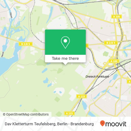 Dav Kletterturm Teufelsberg map