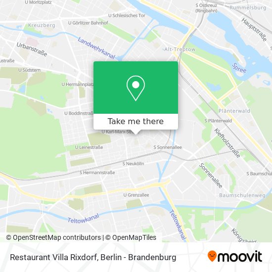 Карта Restaurant Villa Rixdorf