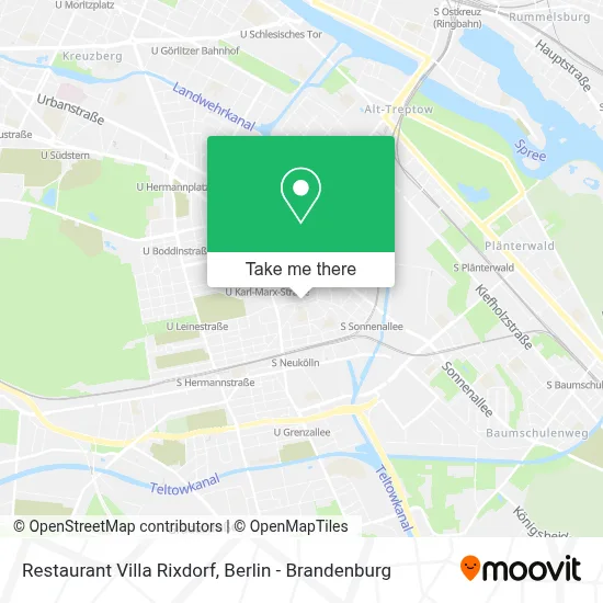 Restaurant Villa Rixdorf map