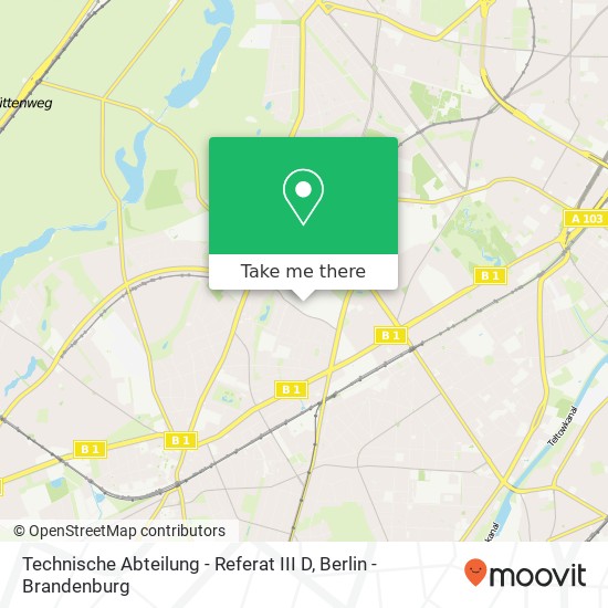 Technische Abteilung - Referat III D map