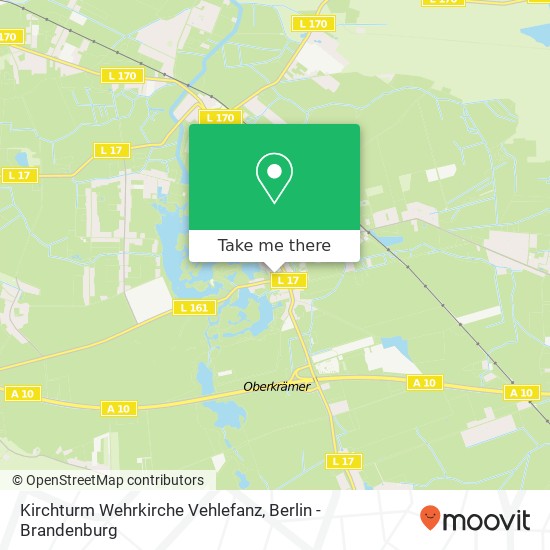 Kirchturm Wehrkirche Vehlefanz map