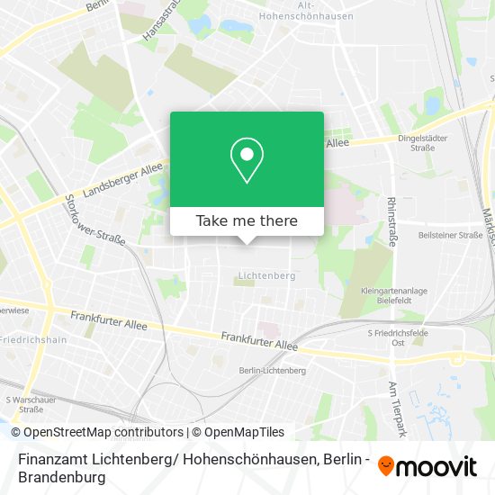 Finanzamt Lichtenberg/ Hohenschönhausen map