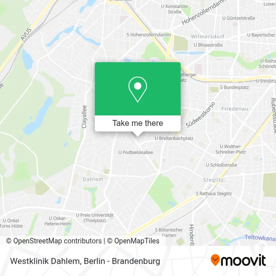 Westklinik Dahlem map