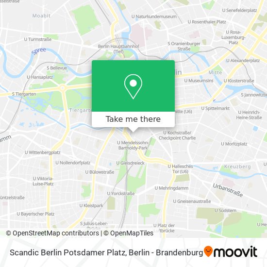 Scandic Berlin Potsdamer Platz map