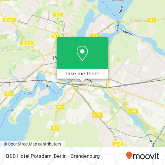 B&B Hotel Potsdam map