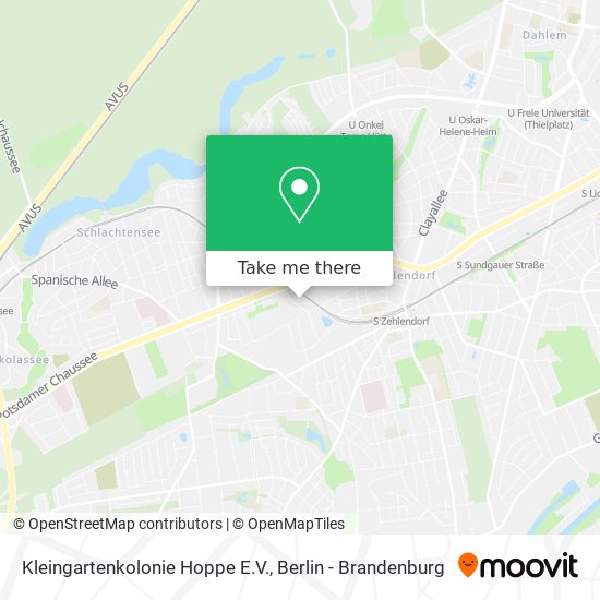 Kleingartenkolonie Hoppe E.V. map