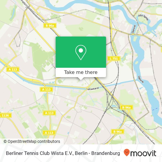 Berliner Tennis Club Wista E.V. map