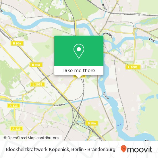 Карта Blockheizkraftwerk Köpenick