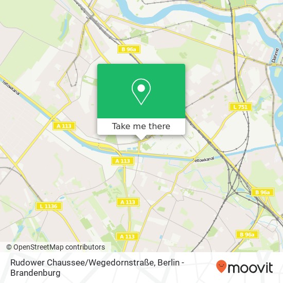 Карта Rudower Chaussee / Wegedornstraße