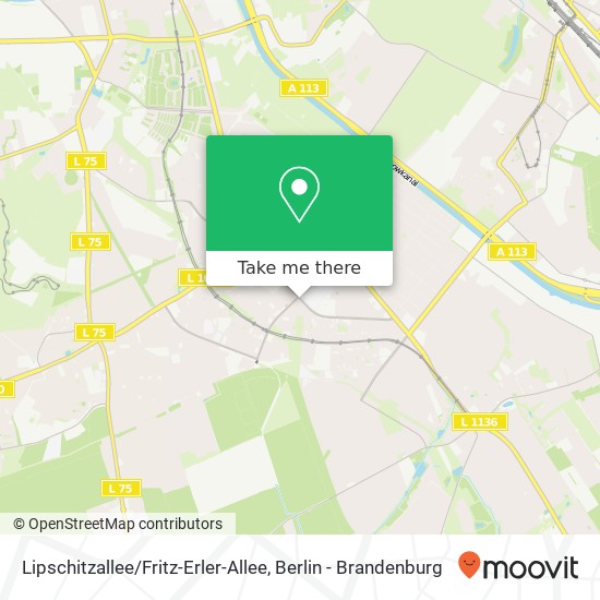 Lipschitzallee / Fritz-Erler-Allee map
