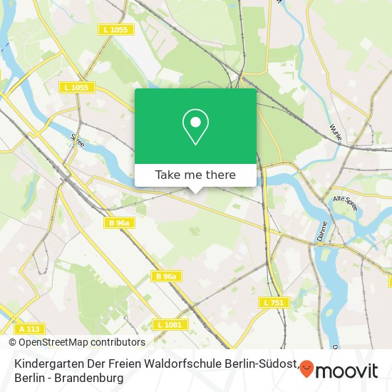 Карта Kindergarten Der Freien Waldorfschule Berlin-Südost