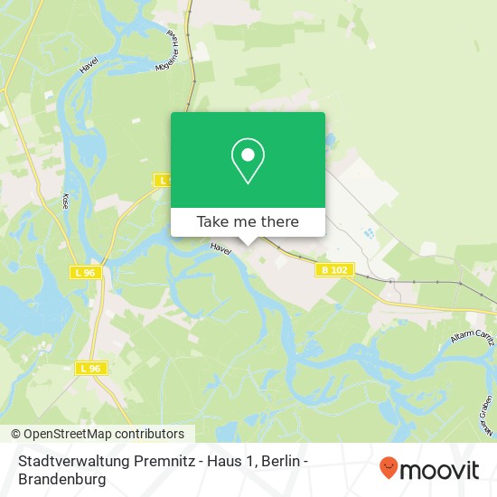 Карта Stadtverwaltung Premnitz - Haus 1