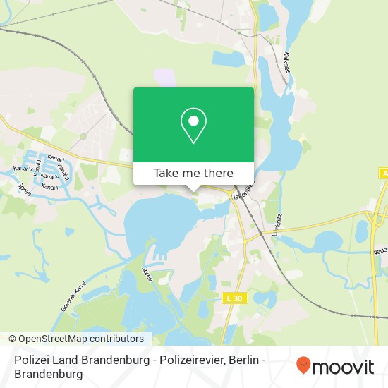 Polizei Land Brandenburg - Polizeirevier map